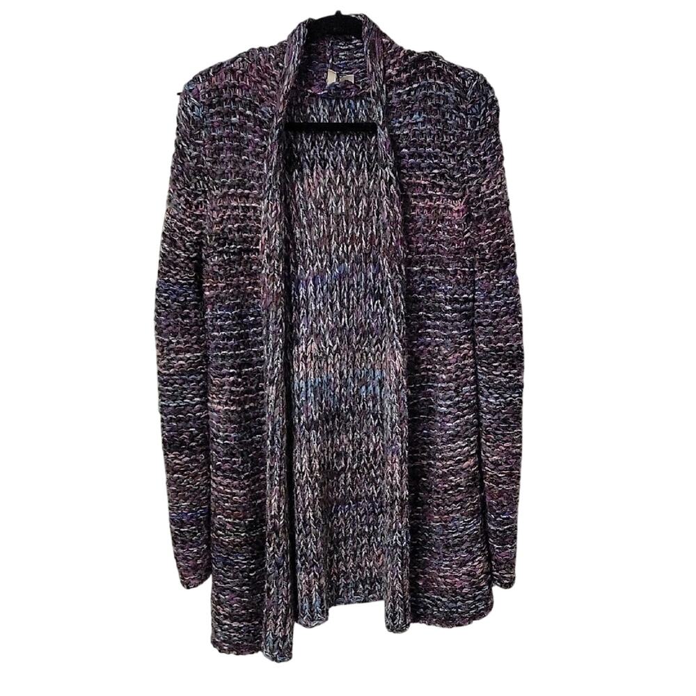 Moth Multicolor Open-Front Knit Cardigan